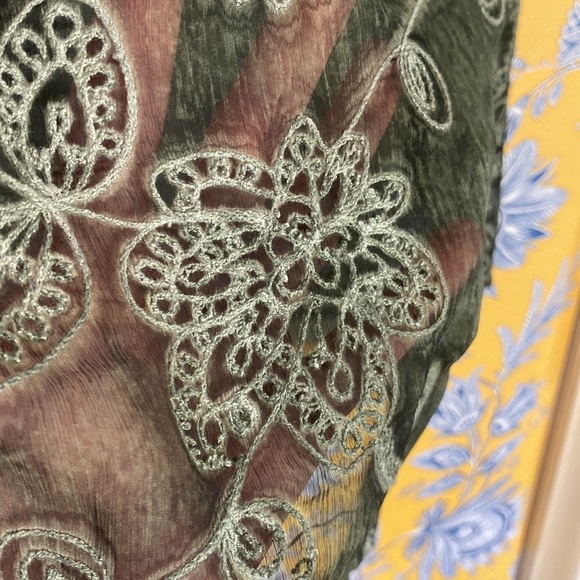 BUA//BUA size S boho beautiful green tunic length tank - Picture 2 of 6